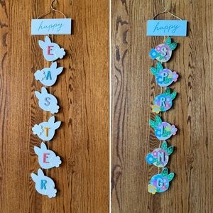 Reversible Happy Easter/Happy Spring door decor